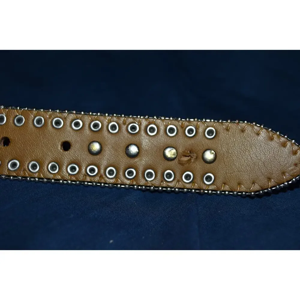 Nocona Girl's Leather Belt Rhinestones Cross Western Cowgirl Pink (20